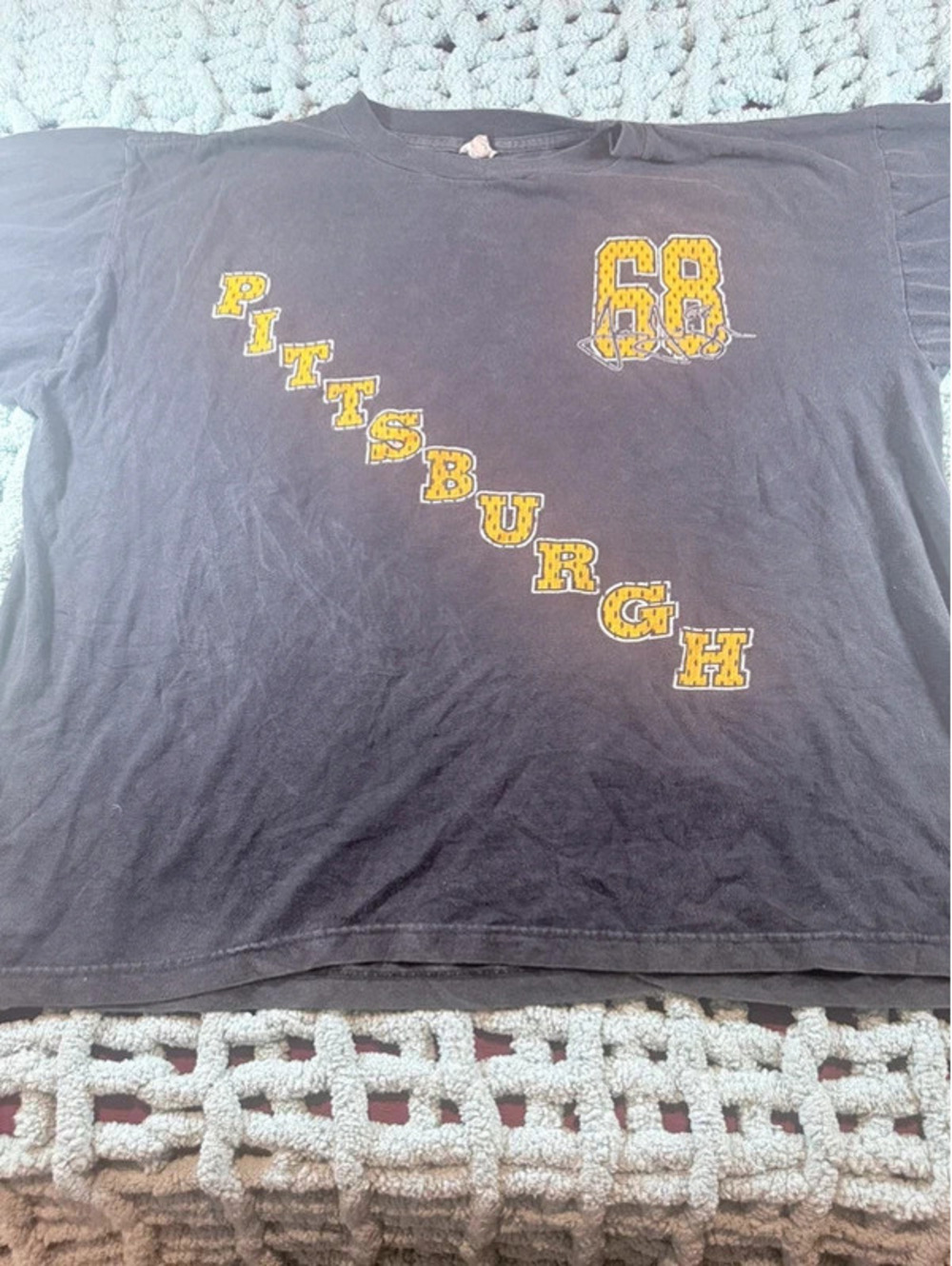 Vintage 90s Jaromir Jagr Pittsburgh #68 Tour Champ T-Shirt 2XL 1537